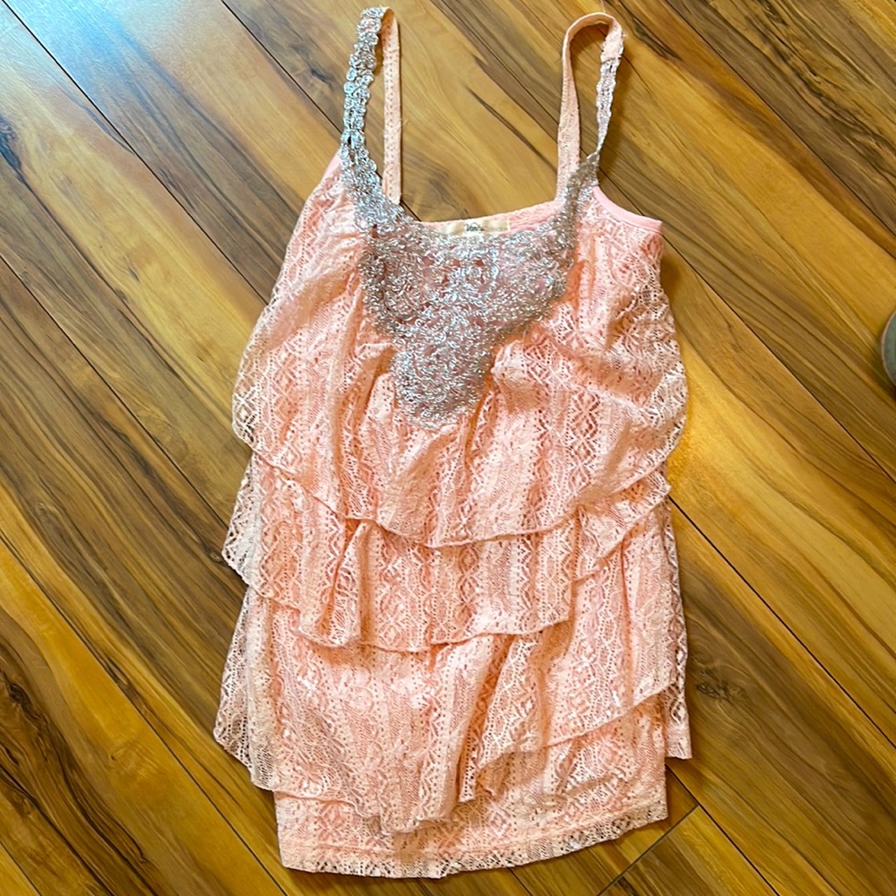Pink ruffled cocktail shirt
